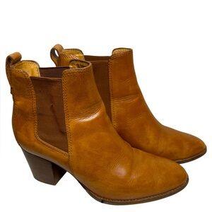 MADEWELL‎ Regan boot pull on Boots Size 7 Saddle BROWN Booties Short Heeled